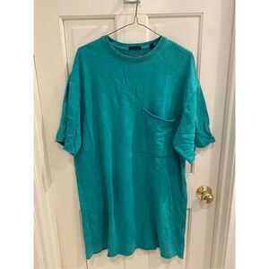 ATM Anthony Thomas Melillo Acid Wash French Terry T-Shirt Dress